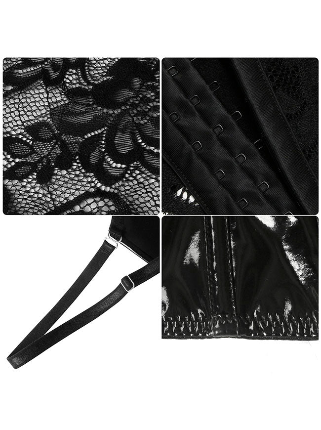 Leather Going Out Tops Club Outfit Detail View