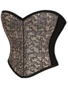 Black Bustier Overbust Corset Side View
