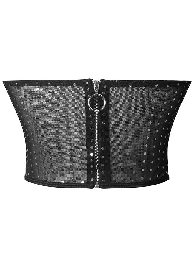 Women Cropped Corset Top Back View