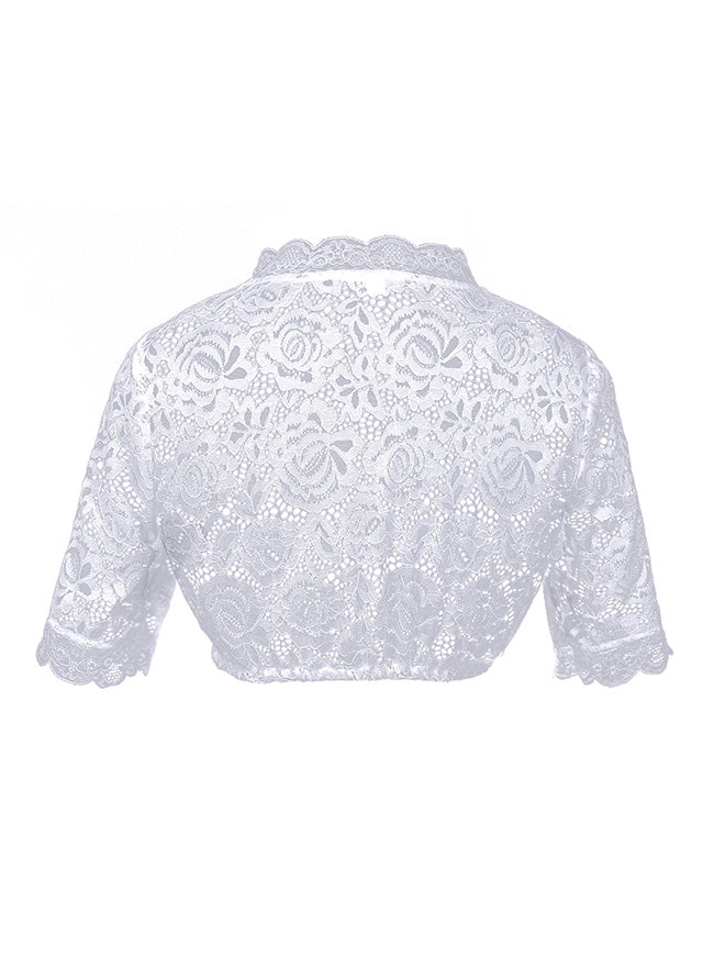 Short Sleeves Dirndl Blouse Top Party Tops for Women Side View