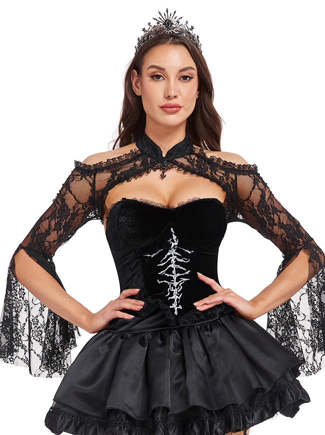 Maleficent Costume Steampunk Costume Accessories Black Side View