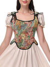 Victorian Medieval Fantasy Bustier Corsets Side View