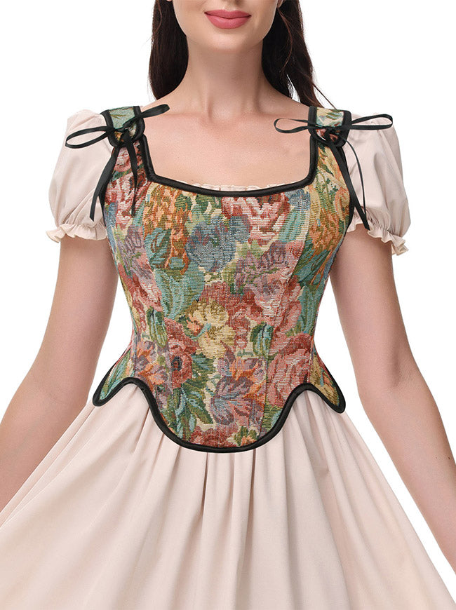 Victorian Medieval Fantasy Bustier Corsets Side View