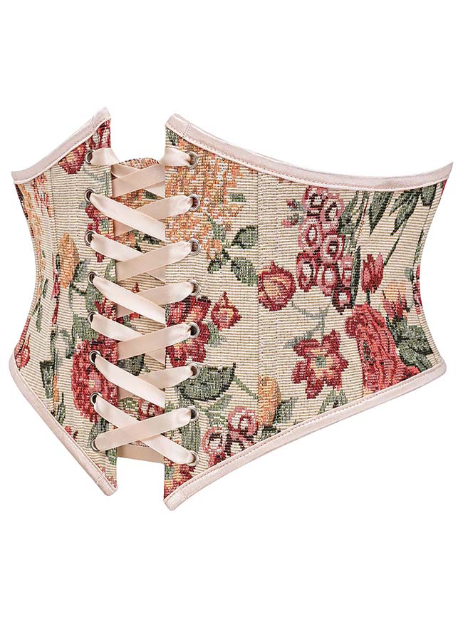 Women Renaissance Fair Corset Waist Belt Wide Back View