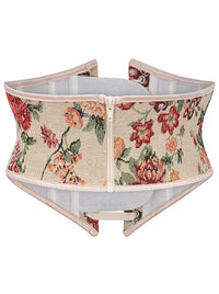 Structured Decorative Underbust Corset Belt for Dress Zipper Closure Detail View