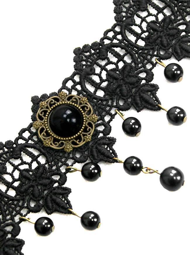 Retro Renaissance Rhinestone and Alloy Choker Necklaces Corset Accessories