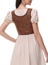 Ren Faire Boned Costume Corset Model View