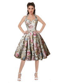 فستان كورسيه بدون أكمام من طراز الروكوكو الباروكي من الخمسينيات من القرن الماضي - عرض خلفي