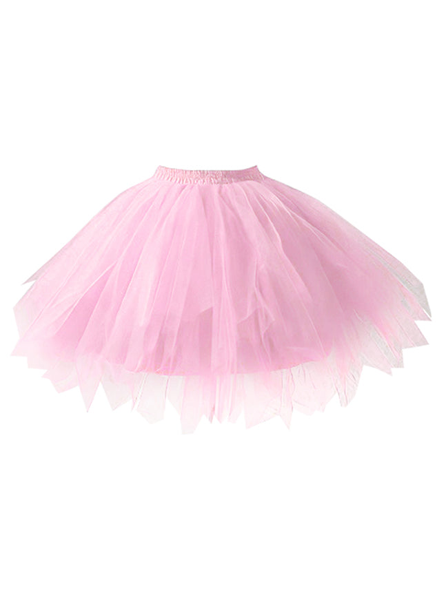 Vintage Pink Elastic Waist Ballet Dance TuTu Halloween Costume Underskirt Main Image