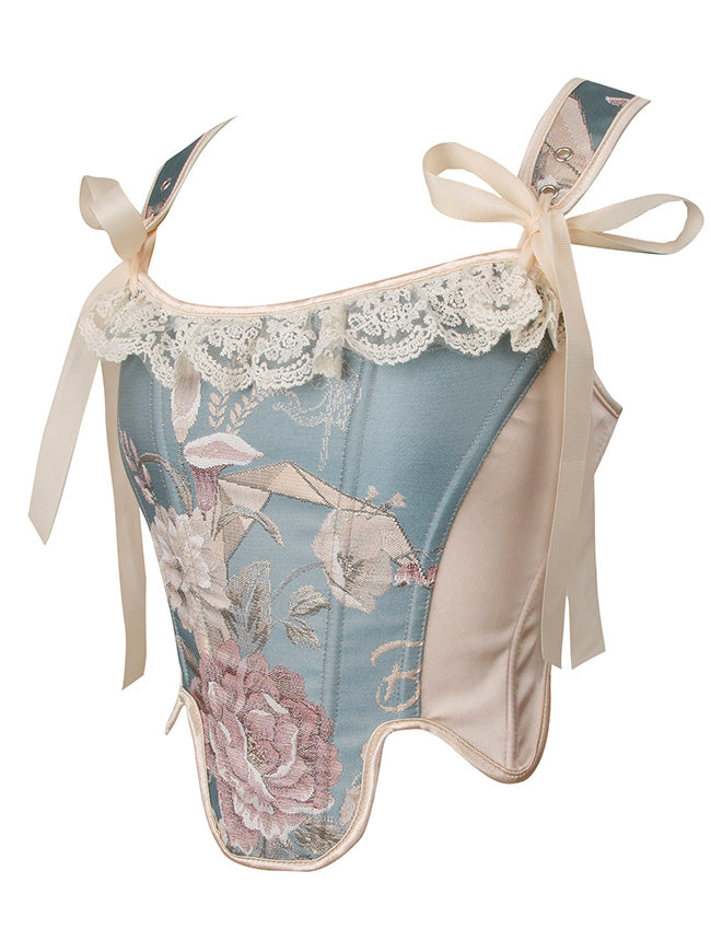 Overbust Boned Corset Bustier Bodice Side View