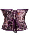 Women Floral Renaissance Victorian Corset Back View