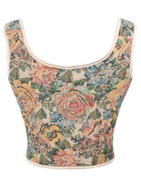 Victorian Corset with Straps Bodice Detail View