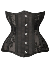 Women's Heavy Duty Mesh Lace Longline Waist Training Underbust Corset Main View