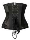 Elegant Female Mesh Spiral Steel Boned Underbust Corset Tops Back View