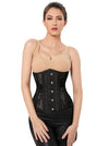 Lovely Women Black Vintage Lace Up Waist Training Corset Detail View-1