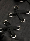Classical Black Steampunk Spiral Steel Boned Waist Cincher Underbust Corset Tops Detail View-3