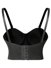 Bunte, mit Perlen besetzte, konzertbereite Mitternachtsoutfits, Clubwear-BH-Oberteil, Rückansicht