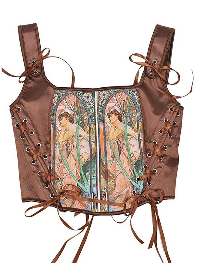Renaissance Bodice Medieval Corset Detail View