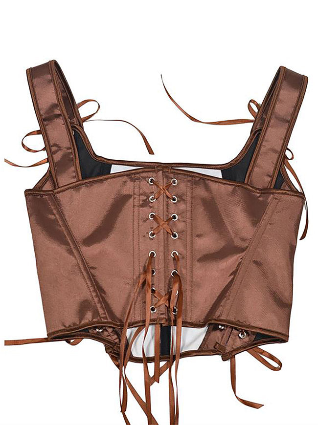 Women Corset Top with Straps Stays Corset Detail View