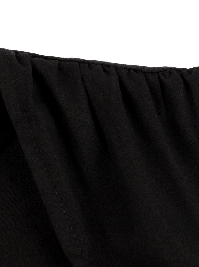 Damen Schwarz Günstige Cocktail Karierte Kleider Detailansicht