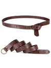 Medieval Embossed PU Leather O-Ring Belt Side View