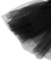 Elegant Long Fingerless Mesh Sheer Gloves Detail View