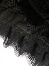 Steampunk Vampire Costume Accessories for Women Black Bolero Shrug Detail View