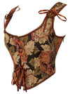 Women Boned Corset with Straps Back View