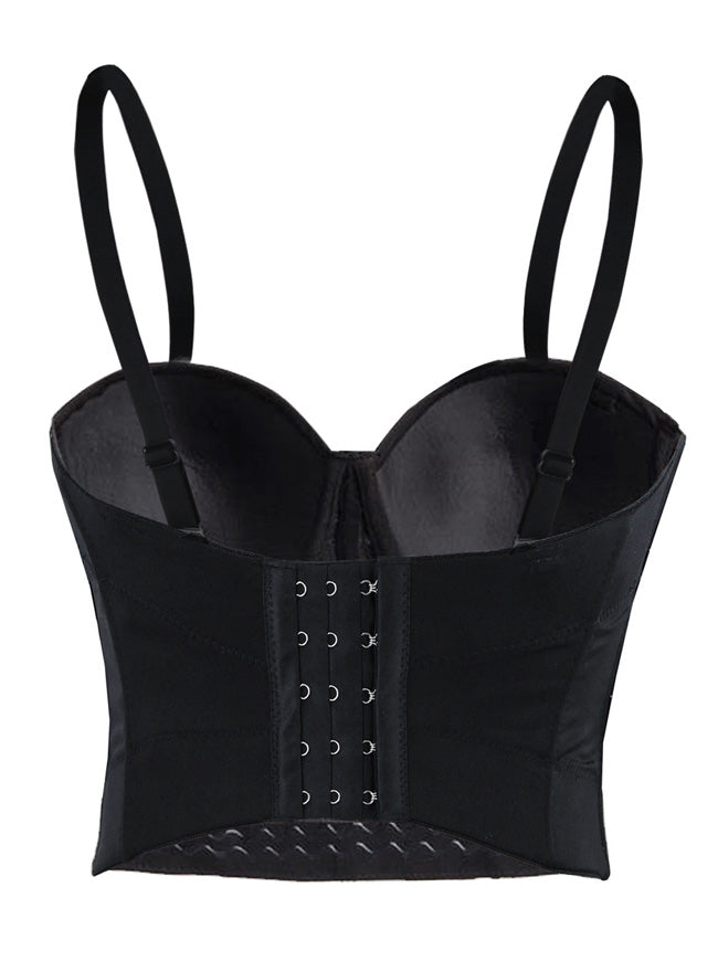 Steampunk Studs Rivets Beaded Clubwear Bustier Crop Top Bra – Charmian