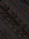 Classical Burlesque Lady Brocade Gothic Clasp Closure Strapless Lace Up Body Shaper Metal Boning Underbust Corset Tops Detail View