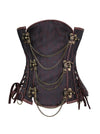 Heavy Duty Steel Boned Steampunk Gothic Waist Training Underbust Corset Main Image