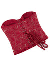 Red Boned Bustier Corset Detail View