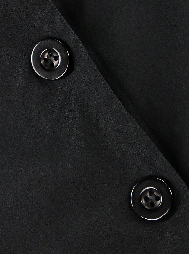 Gothic Vintage High Neck Long Sleeve Button Down Jacket Coat