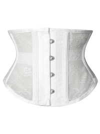 Women's Floral 8 Steel Boned Mesh Lace Waist Cincher Underbust Corset Main Image