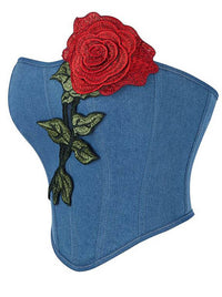 Damen 1920er Renaissance Korsett Tops Rückansicht