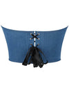 Vintage Sexy Strapless Crop Top Detail View