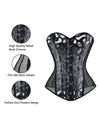 Sexy Pirate Halloween Costume Punk Rock See Though Mesh Cheap Overbust Corset Tops Main View