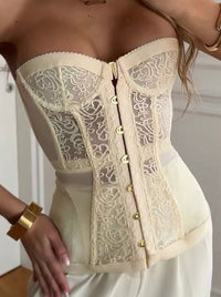 Strapless Push Up Bustier Tops for Women Model View