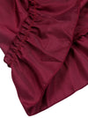 Showgirl Renaissance Plus Size High Low Juniors Wine Red Dance Party Elastic Skirt Detail View