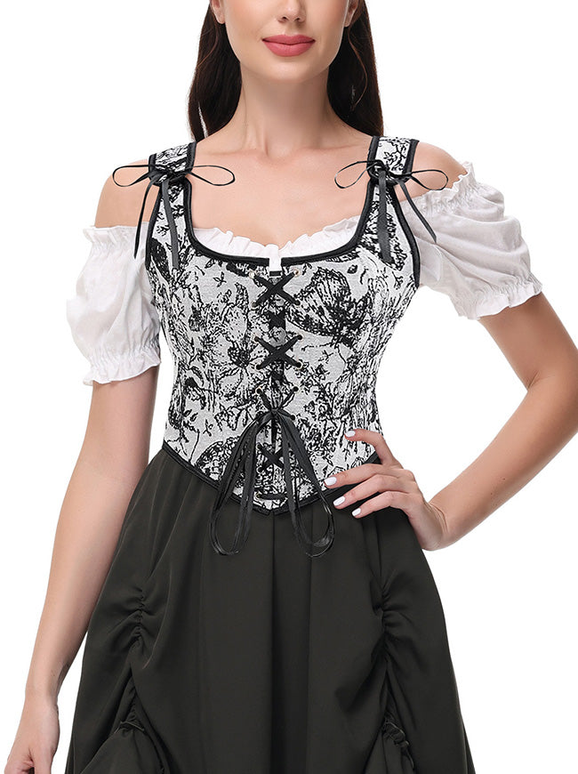 Renaissance Corset Bustier Tops for Women Side View