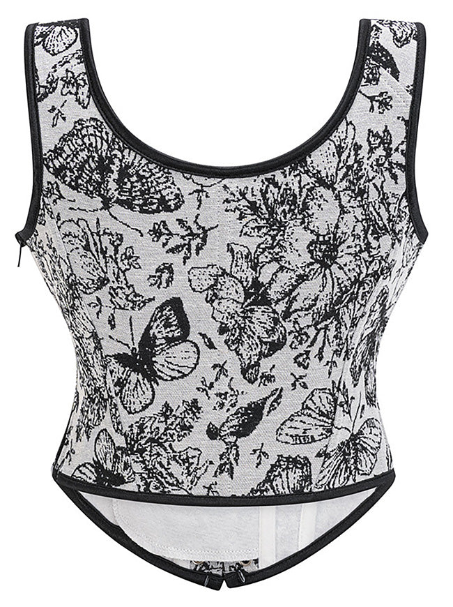 Embroidered Corset Vest for Women Detail View