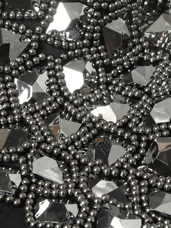 Sexy Crop Tops Shiny Glitter Metallic Party Tank Detail View