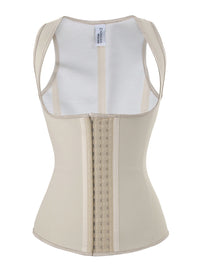 Latex Underbust Waist Trainer Cincher Steel Boned Corset Vest