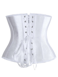 Burlesque-Schnürkorsett für Brautkleider, Weiß