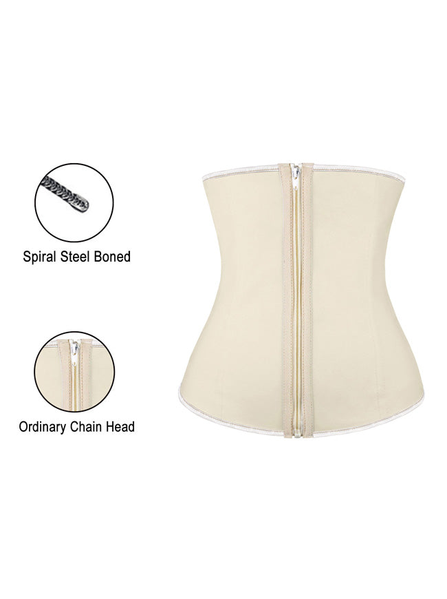 Latex Steel Boned Body Shaper Waist Training Workout Running Underbust Corset
