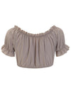Women Puff Sleeve Crop Top Back View