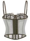 Mesh Lace Bustier Tops for Concert Party Club Detail View