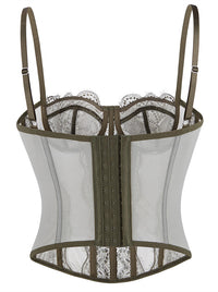 Mesh Lace Bustier Tops for Concert Party Club Detail View