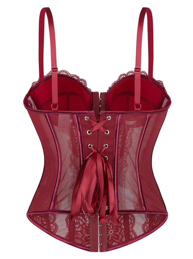 Strappy Lace Corset Tops for Women Going Out Detail View