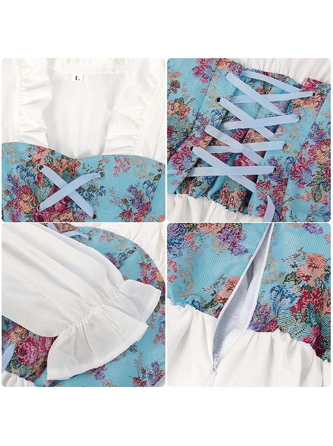 여성용 보헤미안 맥시 A라인 드레스 뒷면